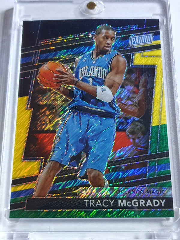 2024 Panini National Tracy McGrady BLACK YELLOW GREEN SHIMMER /44 Holo VIP #39