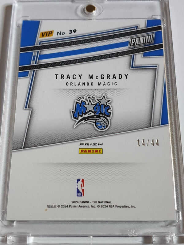 2024 Panini National Tracy McGrady BLACK YELLOW GREEN SHIMMER /44 Holo VIP #39