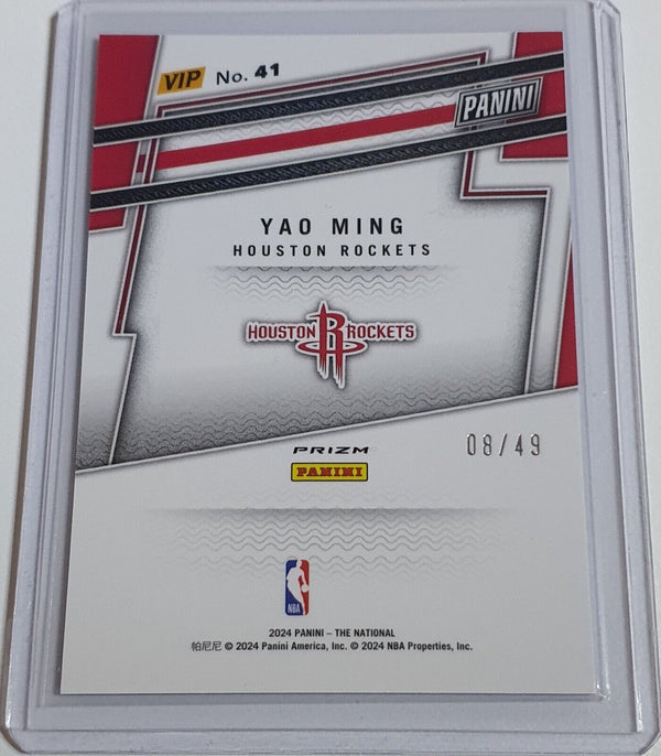 2024 Panini National VIP Yao Ming #41 PURPLE SPARKLE /49 Holo - Rare