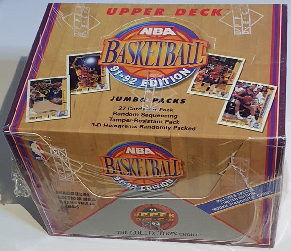 1991 Upper Deck NBA Basketball Box JUMBO Packs Inaugural Edition Factory Sealed