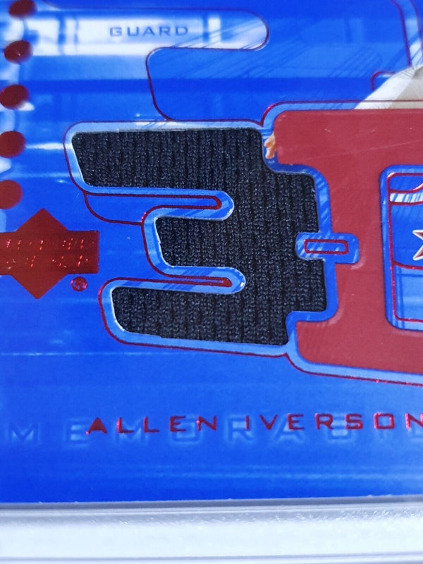 2003 UD Triple Dimensions Allen Iverson #PATCH /499 Game Worn Jersey - Rare