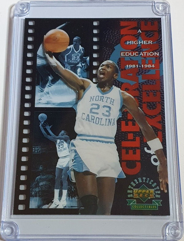 1998 Upper Deck Michael Jordan /2500 Jumbo Die-Cut A Higher Education 1981-1984