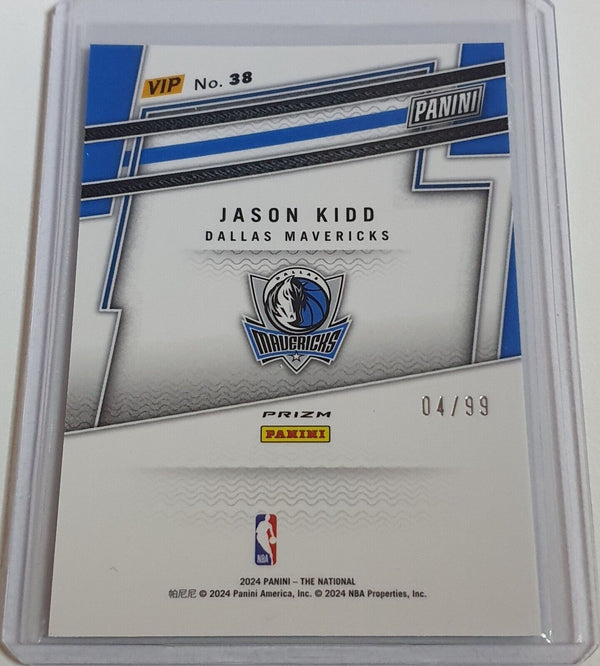 2024 Panini National VIP Jason Kidd #38 GREEN SPARKLE /99 Holo - Rare