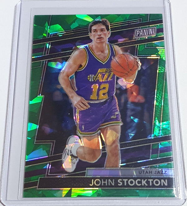 2024 Panini National VIP John Stockton #32 GREEN SPARKLE /99 Holo - Rare