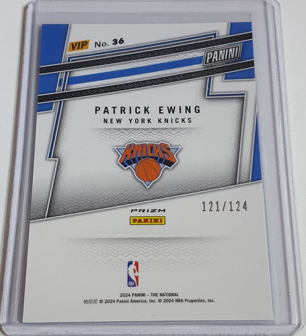2024 Panini National VIP Patrick Ewing #36 BLUE SPARKLE /124 Holo - Rare