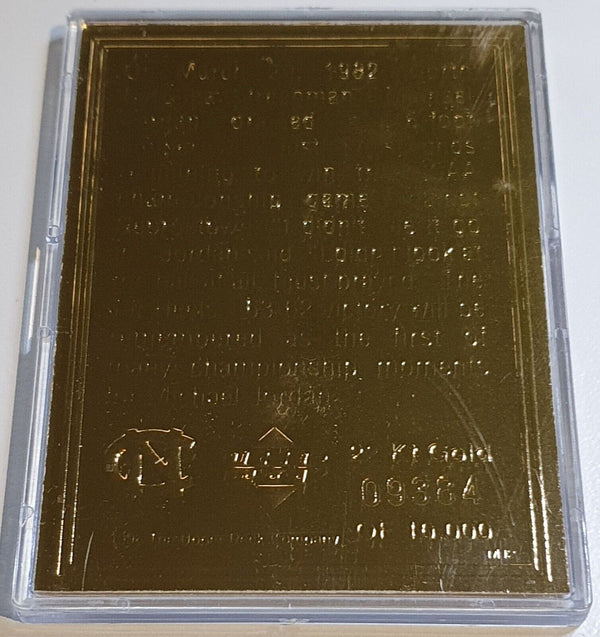 1996 Upper Deck Michael Jordan 22K GOLD CARD /10000 The Shot - Rare