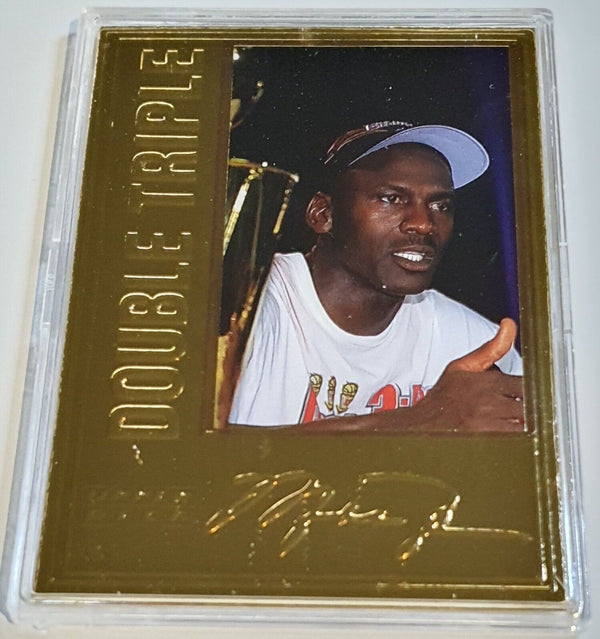 1998 Upper Deck Michael Jordan 22K GOLD CARD /7223 Double Triple - Rare