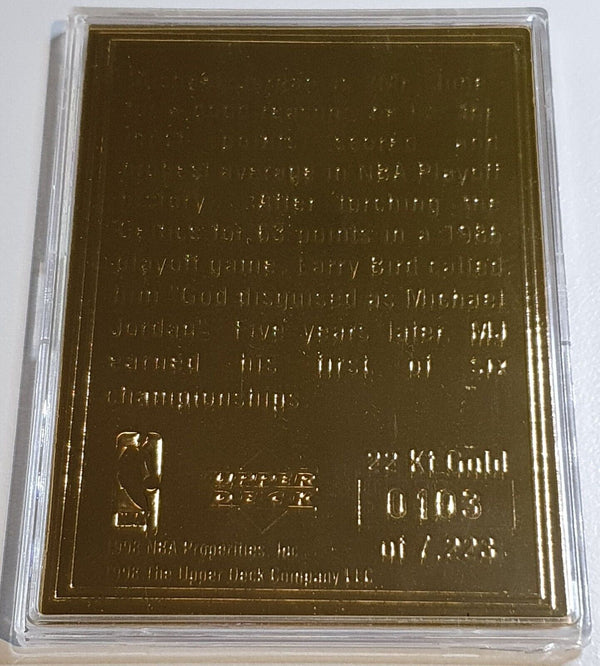 1997 Upper Deck Michael Jordan 22K GOLD CARD /7223 Mr. June - Rare