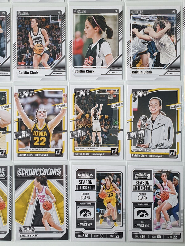 2024 Panini Caitlin Clark Collection LOT of 27 Caitlin Clark Rookie Cards - Rare