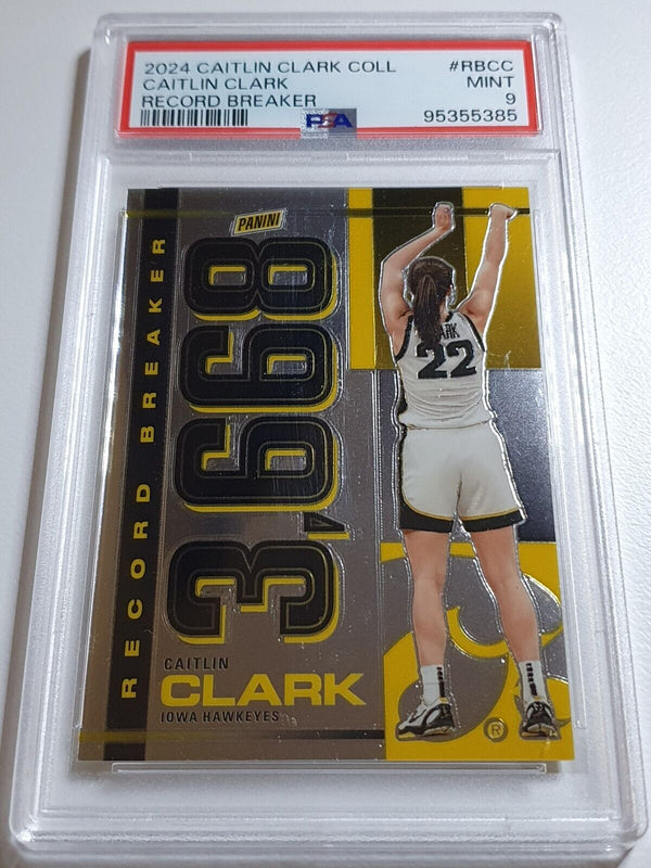 2024 Panini Caitlin Clark Rookie #RBCC Record Breaker RC - PSA 9 (Low POP)