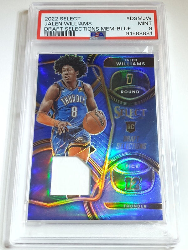 2022 Select Jalen Williams Rookie #PATCH BLUE /75 RC Jersey - PSA 9 (POP 2)