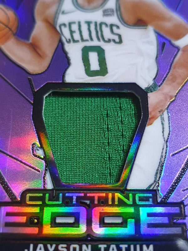 2023 Obsidian Jayson Tatum #PATCH PURPLE FLOOD /49 Holo Game Worn Jersey - Rare
