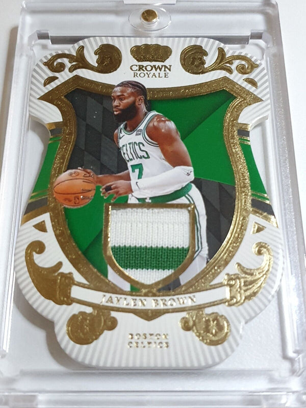 2023 Crown Royale Jaylen Brown #PATCH PRIME GOLD 13/13 Game Worn Jersey Die Cut