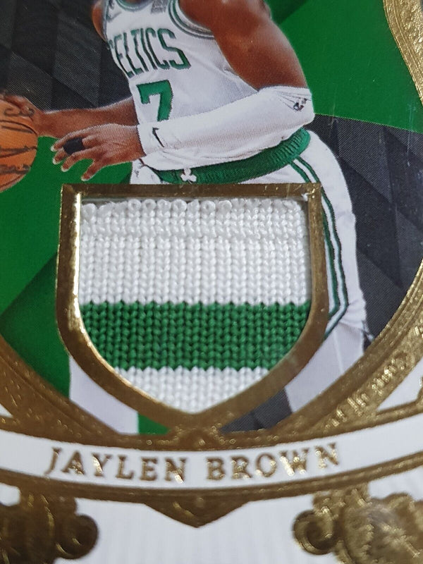 2023 Crown Royale Jaylen Brown #PATCH PRIME GOLD 13/13 Game Worn Jersey Die Cut