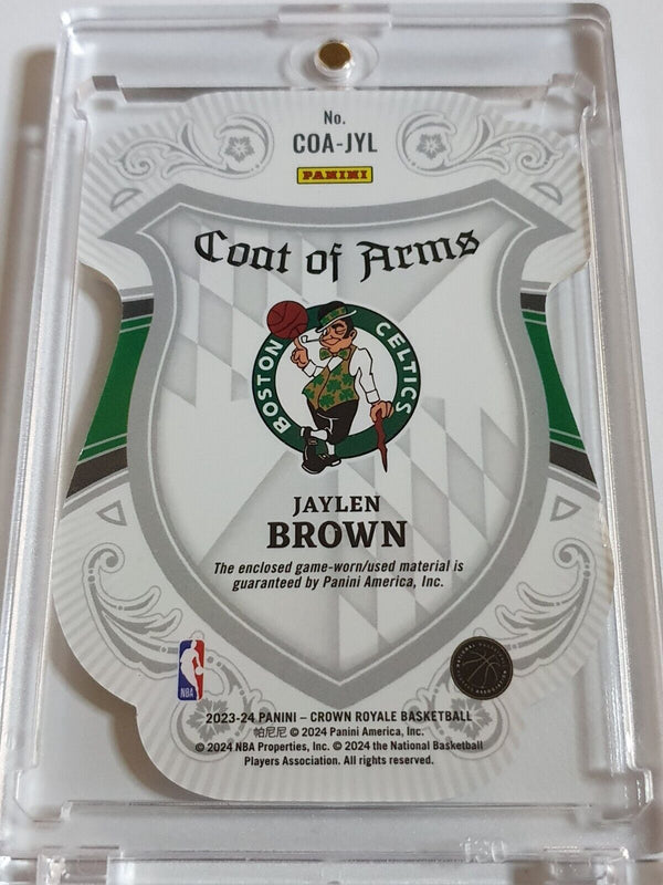 2023 Crown Royale Jaylen Brown #PATCH PRIME GOLD 13/13 Game Worn Jersey Die Cut