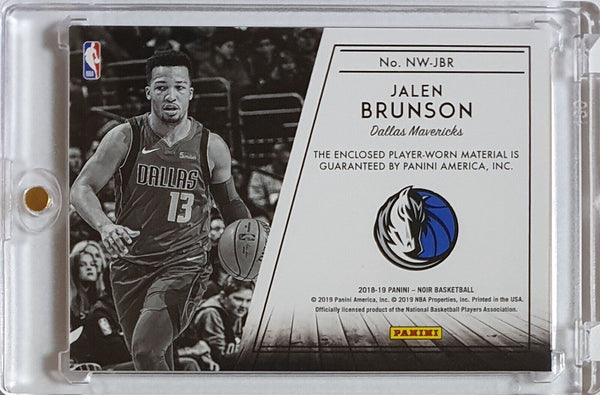 2018 Panini Noir Jalen Brunson Rookie #PATCH /99 Player Worn Jersey RC - Rare