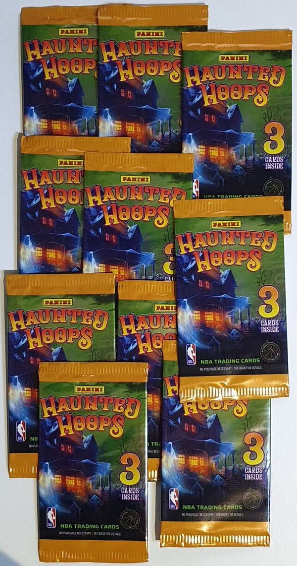 Lot of 10 x 2023-24 Panini Haunted Hoops Packs (Victor Wembanyama?) - Sealed