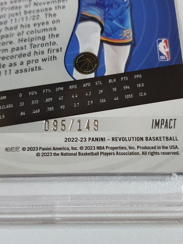 2022 Panini Revolution Jalen Williams #124 IMPACT /149 HOLO - PSA 9 (POP 12)