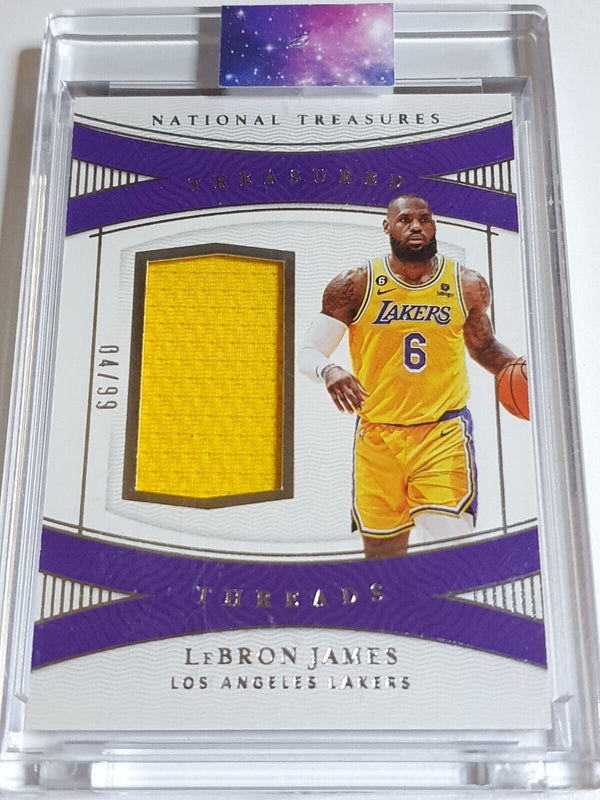 2022 National Treasures LeBron James #PATCH /99 Game Worn Large Jersey - Rare