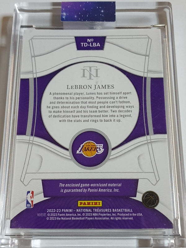 2022 National Treasures LeBron James #PATCH /99 Game Worn Large Jersey - Rare