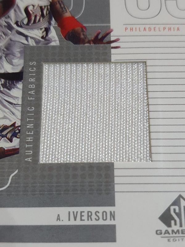2002 UD SP Game Used Edition Allen Iverson #PATCH Game Worn Jersey - Rare