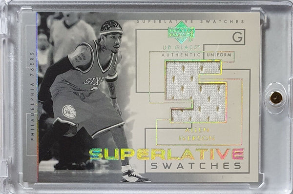 2003 Upper Deck Glass Allen Iverson #PATCH Game Worn Jersey - Rare