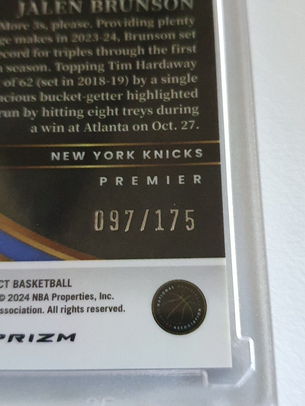 2023 Select Jalen Brunson #194 Premier FLASH PURPLE /99 Holo - Ready to Grade