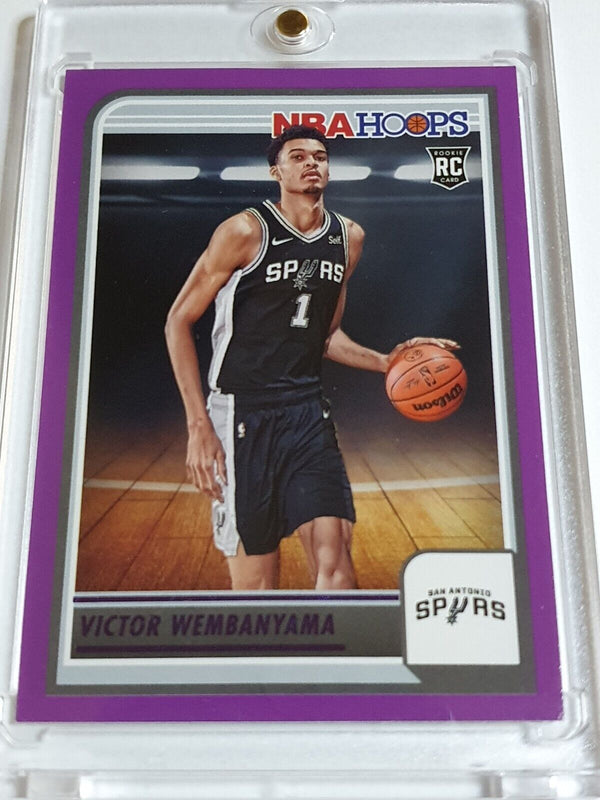 2023 Panini NBA Hoops Victor Wembanyama Rookie #277 PURPLE RC - Ready to Grade