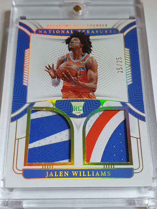 2022 National Treasures Jalen Williams Rookie #PATCH PRIME 25/25 Dual Jerseys RC