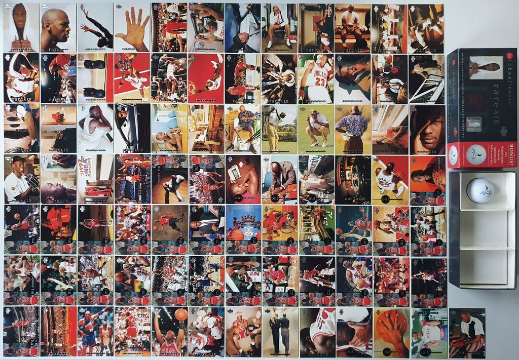 1997 Upper Deck Michael Jordan RARE AIR (Complete set 85 Cards and Gol –  Perfect Edges Cards