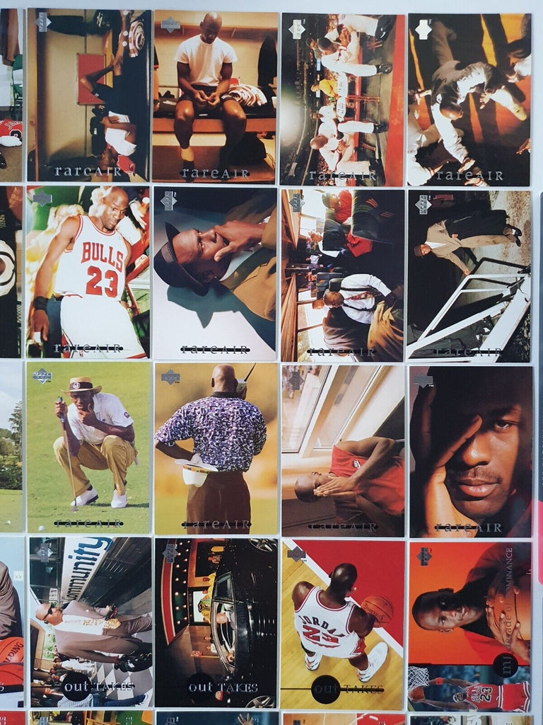 1997 Upper Deck Michael Jordan RARE AIR (Complete set 85 Cards and Gol –  Perfect Edges Cards