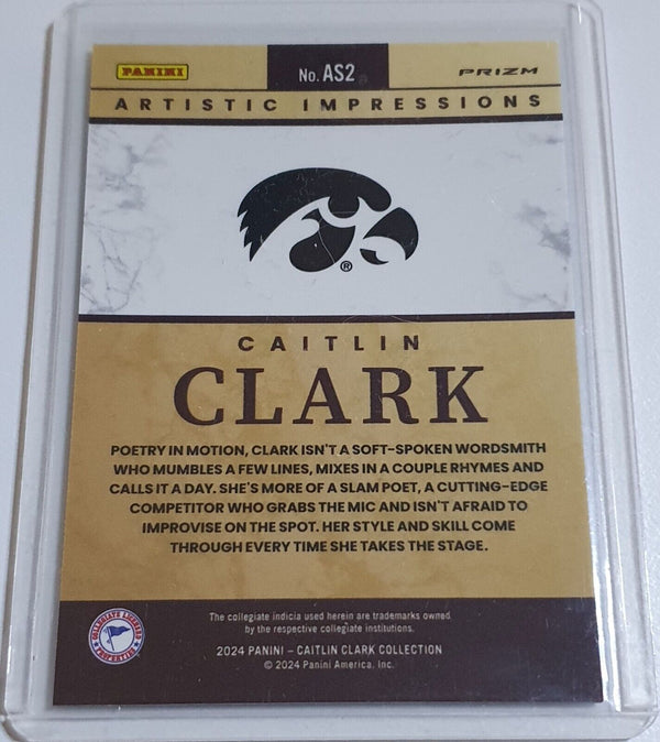 2024 Panini Caitlin Clark Rookie Collection #AS2 Select Artistic Impressions