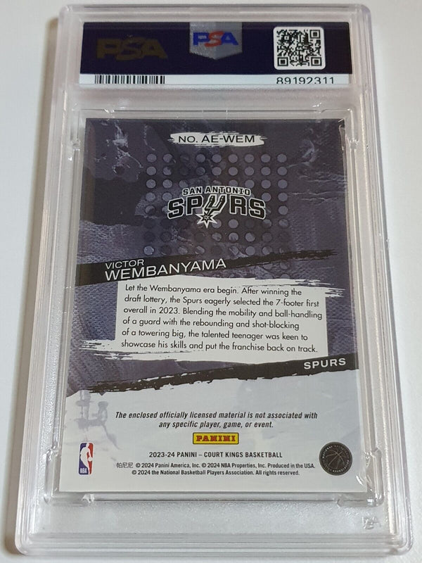 2023 Panini Court Kings Victor Wembanyama Rookie #PATCH Jersey - PSA 9 (POP 28)