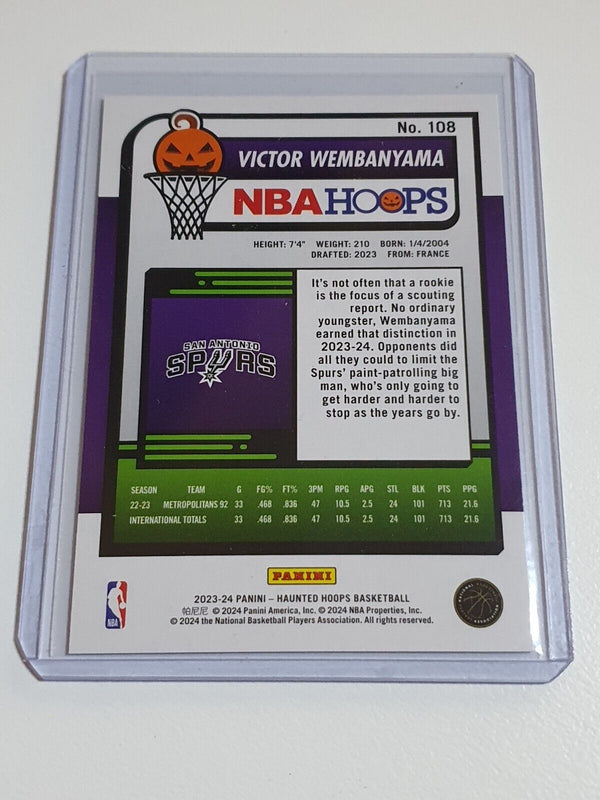 2023 Panini Haunted Hoops Victor Wembanyama Rookie #108 RC - Ready to Grade