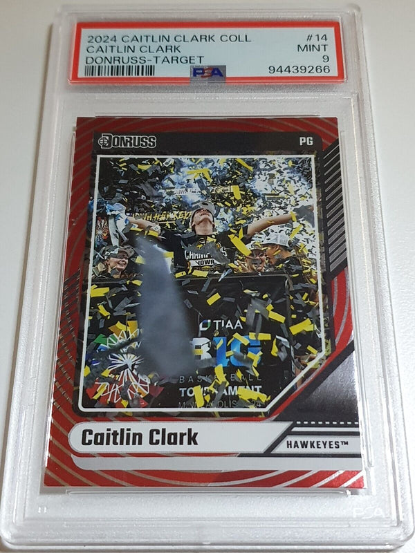 2024 Caitlin Clark Rookie Collection #14 RED FOIL RC (Target) - PSA 9 (POP 8)