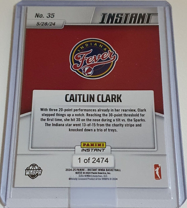 2024 Panini Instant WNBA Caitlin Clark Rookie #35 /2474 RC - Ready to Grade