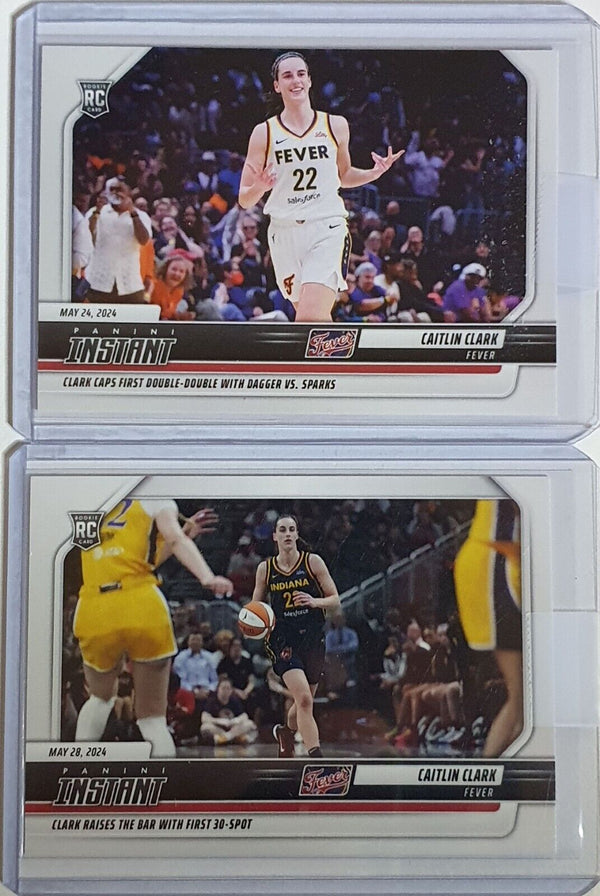 2024 Panini Instant WNBA Caitlin Clark Lot of 2 Rookie Cards #35 #28 RC - Rare