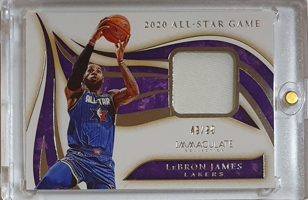 2019 Immaculate Collection Lebron James #PATCH /99 Game Worn All Star Jersey