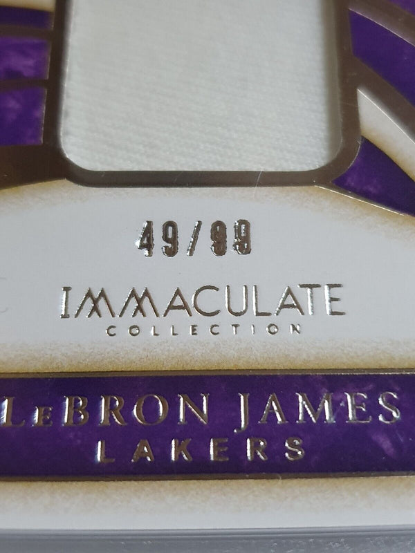 2019 Immaculate Collection Lebron James #PATCH /99 Game Worn All Star Jersey