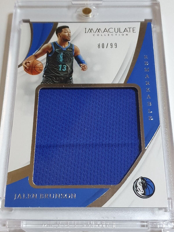 2018 Immaculate Jalen Brunson Rookie #PATCH /99 Player Worn Jersey RC - Rare