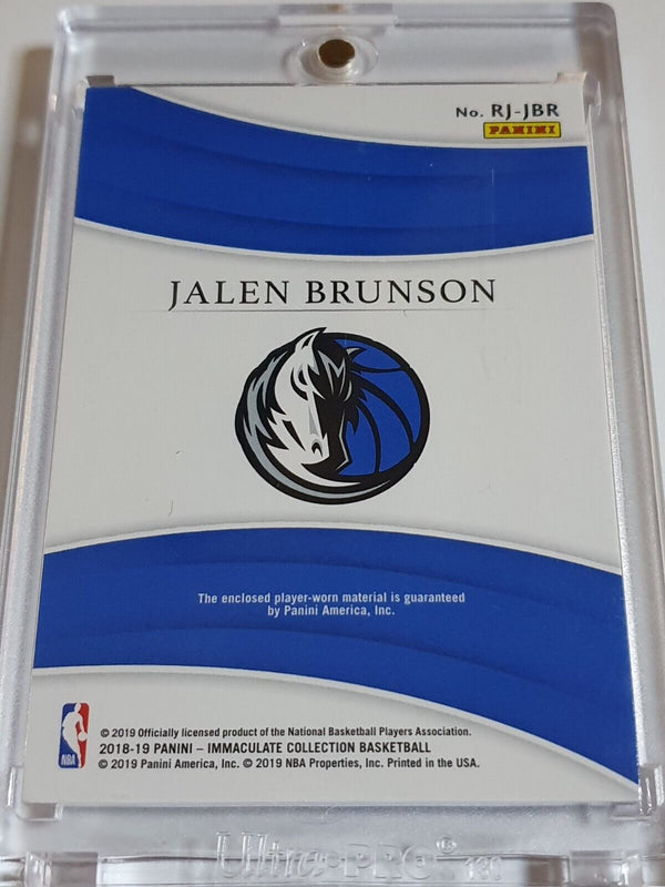 2018 Immaculate Jalen Brunson Rookie #PATCH /99 Player Worn Jersey RC - Rare