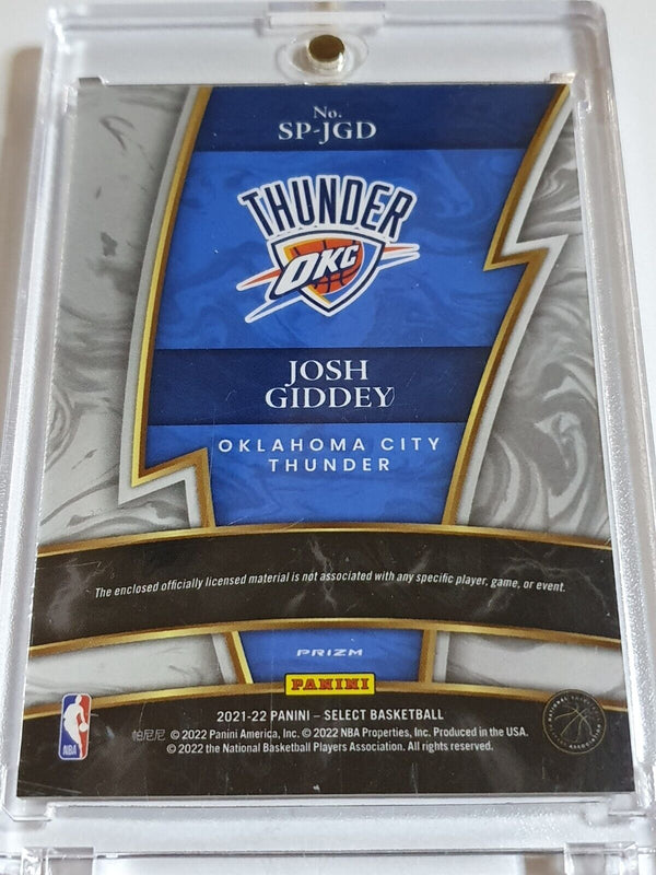 2021 Panini Select Josh Giddey Rookie #PATCH SILVER Holo Sparks Jersey RC - Rare