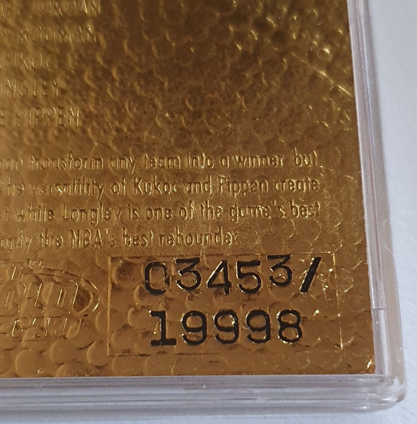 1997 NBA Hoops Chicago Bulls 23KT GOLD CARD Starting 5 - Jordan Pippen Rodman