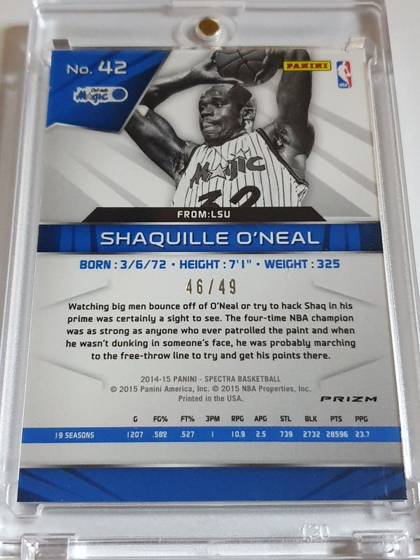 2014 Panini Spectra Shaquille O'Neal #42 BLUE /49 Holo - Ready to Grade