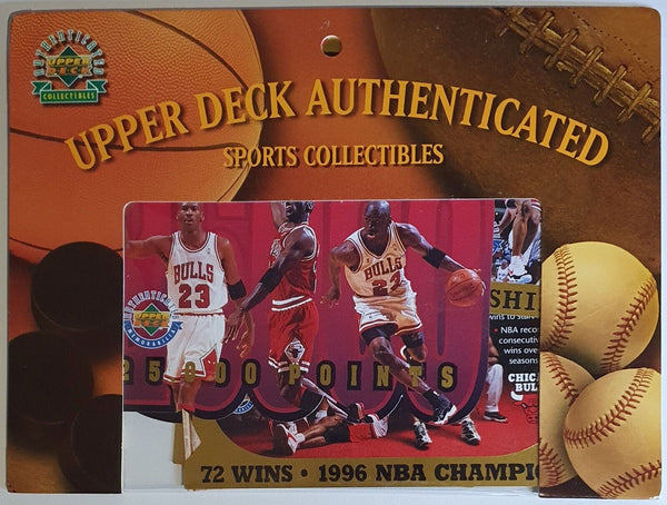 1998 Upper Deck Authenticated Michael Jordan (5 Jumbo Cards) - Factory Sealed