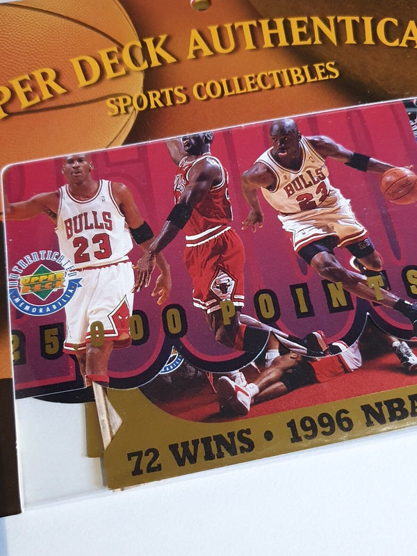 1998 Upper Deck Authenticated Michael Jordan (5 Jumbo Cards) - Factory Sealed