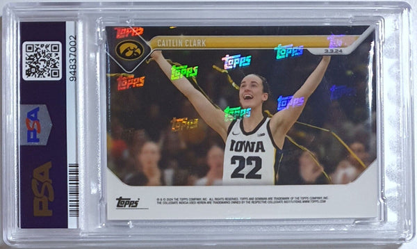 2023 Bowman U Now Caitlin Clark Rookie GOLD FOIL /99 RC - PSA 9 (POP 3)