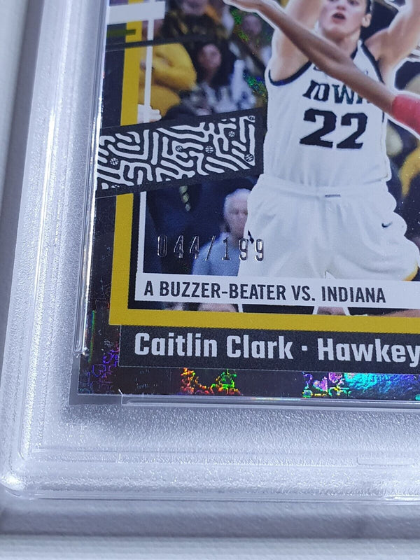 2024 Panini Caitlin Clark Rookie Collection #H6 FLOATING HEARTS /199 Holo PSA 9