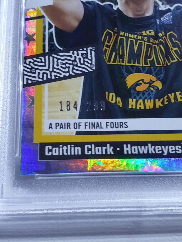 2024 Panini Caitlin Clark Rookie Collection #H8 POINTED STARS /299 Holo - PSA 9