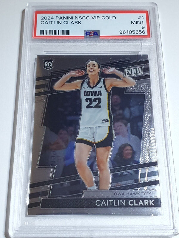 2024 Panini National VIP GOLD Caitlin Clark Rookie #1 RC - PSA 9 (POP 19)